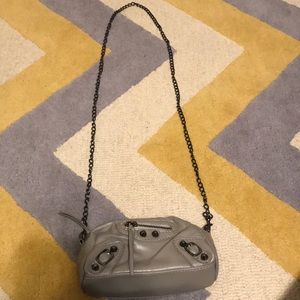 Faux leather metal detailed purse